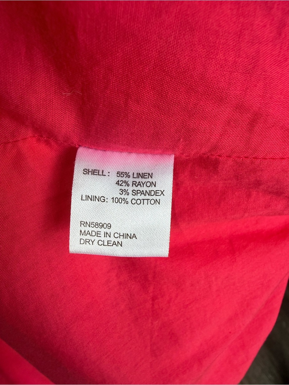 ANTONIO MELANI Linen Hot Pink Flutter Sleeve Tiered Mini Dress size M - Picture 7 of 7